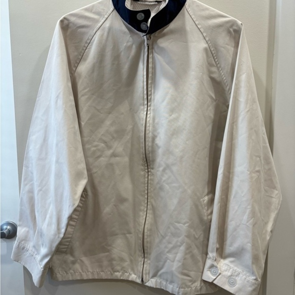 Vintage London Fog Men’s Windbreaker Navy Size 42 Mesh Lining